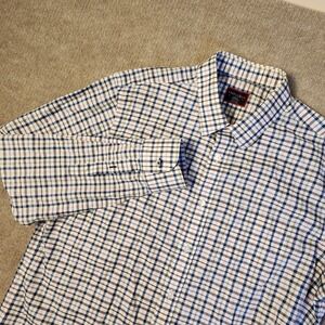 UNTUCKit Mens Checkered Button‎ Down Shirt Long Sleeve Casual
